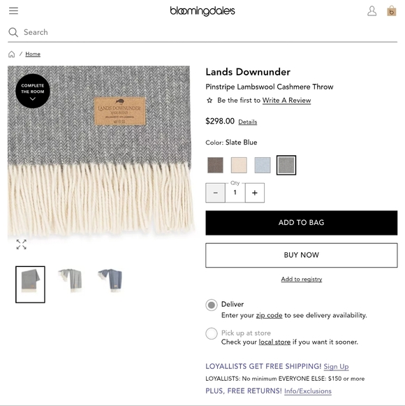 Lands Downunder Black and White Herringbone Throw - Picture 5 of 9